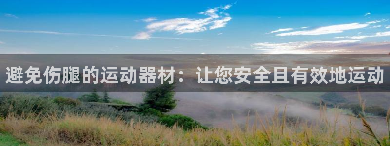 意昂平台体育:避免伤腿的运动器材:让您安全且有效地运动